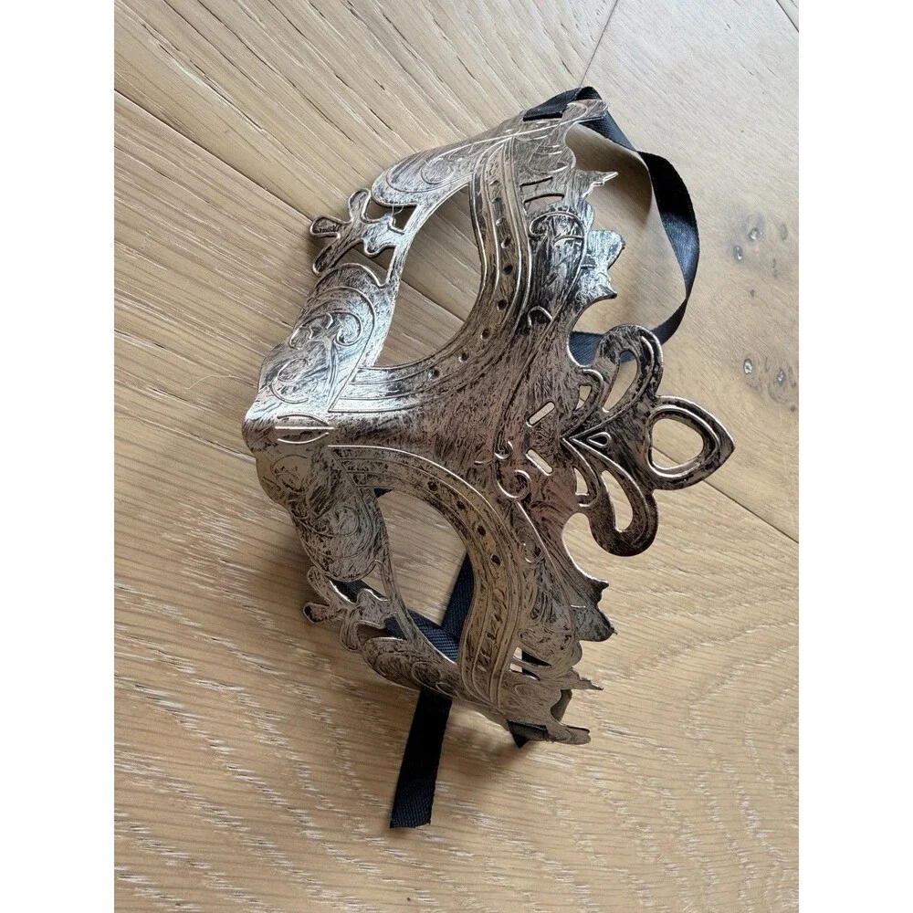 3 Black Gold Masquerade Masks Cosplay Mardi Gras Prom Dance Birthday Bundle